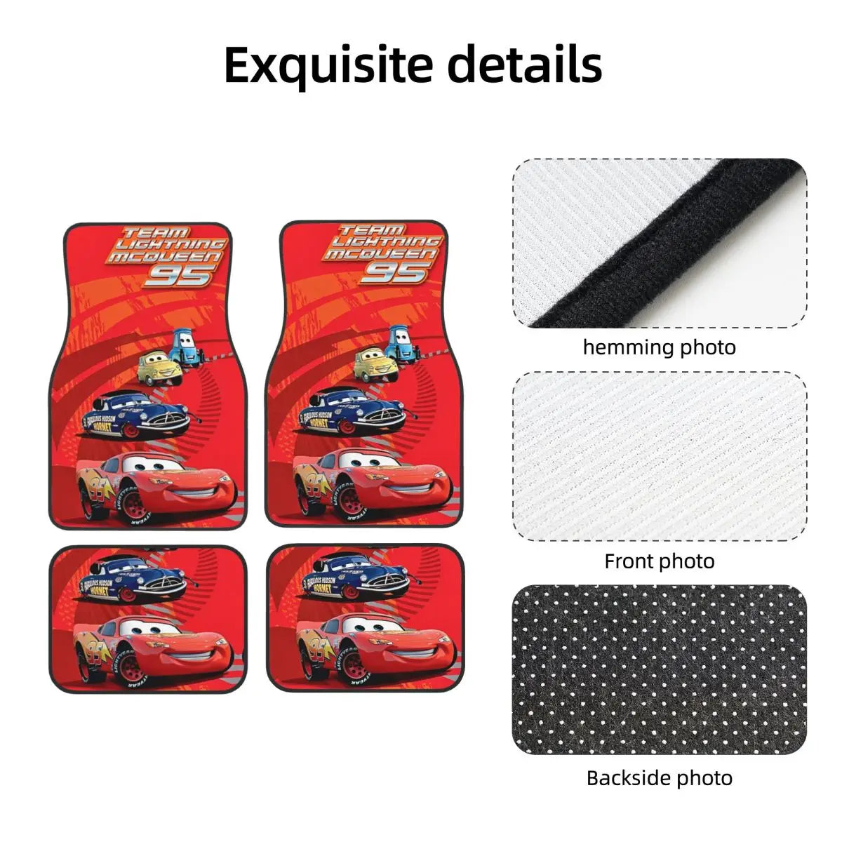 Tapis de Sol Cars pour Voiture - McQueen 95 Vintage