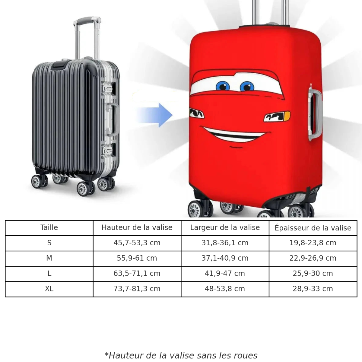 Housse de Valise Cars Martin en Piste