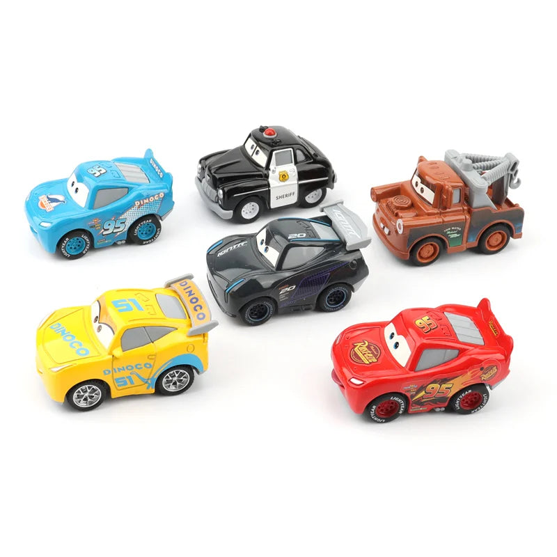 Mini Racer Cars - Flash McQueen Bleu Dinoco
