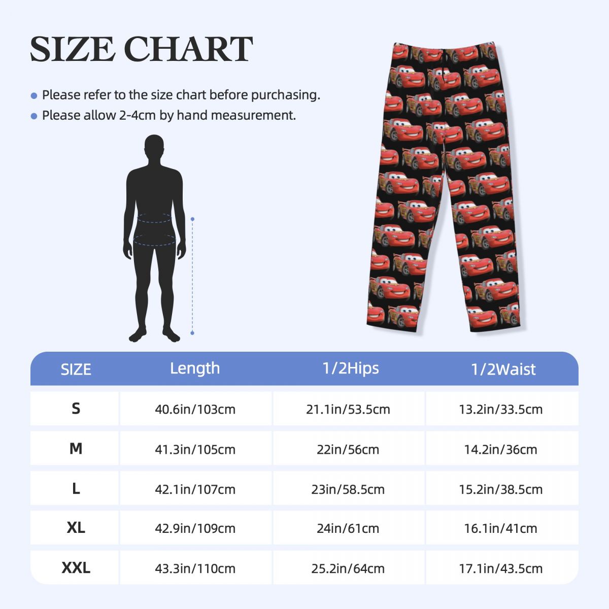 Pantalon Pyjama Cars Homme - Drapeau de Course et Numéro 95