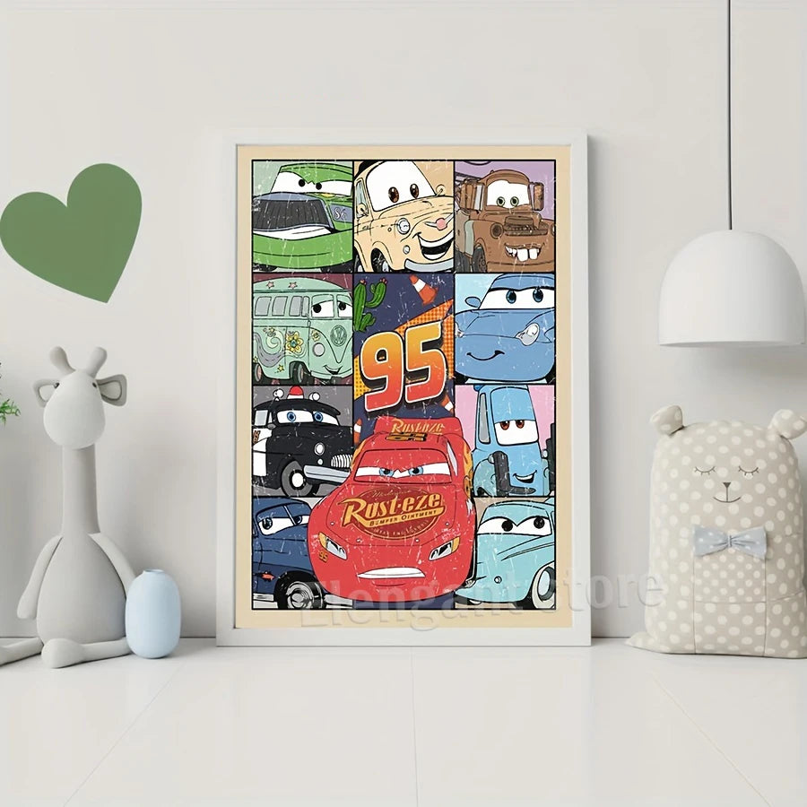 Poster Cars Effet Bande Dessinée