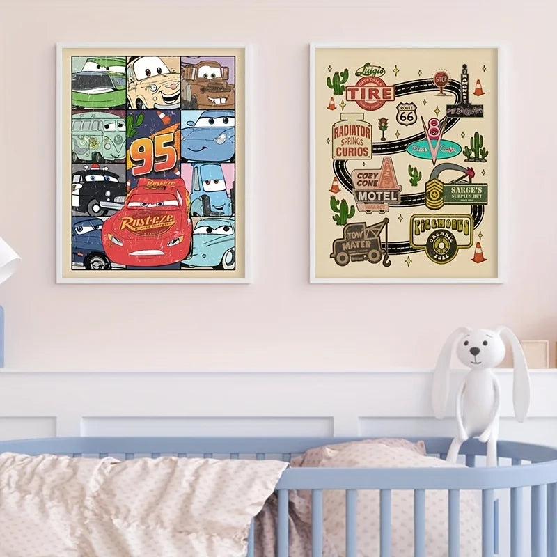 Poster Cars Effet Bande Dessinée