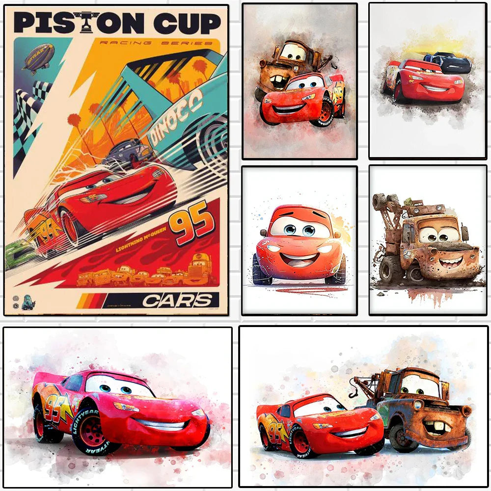 Poster Cars McQueen et Martin Meilleurs Amis
