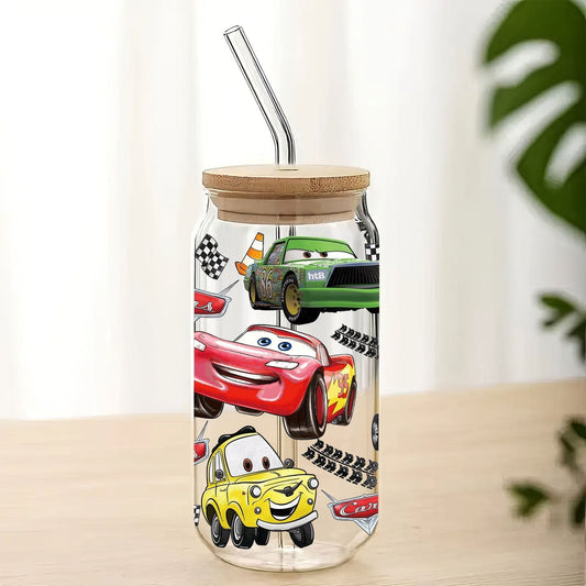 Sticker de Transfert pour Verre - Personnages Cars et McQueen