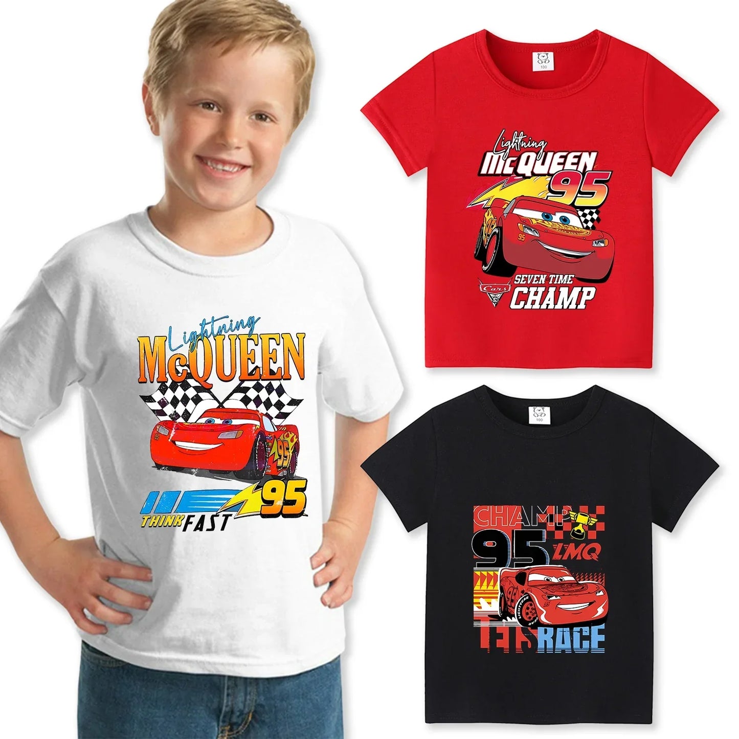T-Shirt Cars Enfant - McQueen Martin et Cruz