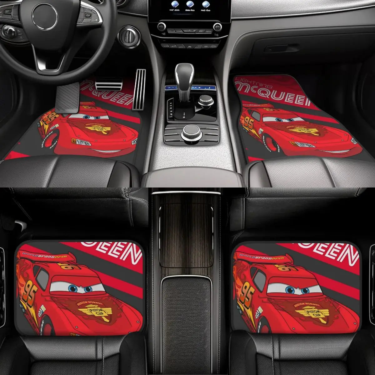 Tapis de Sol Cars pour Voiture - McQueen Storm et Cruz