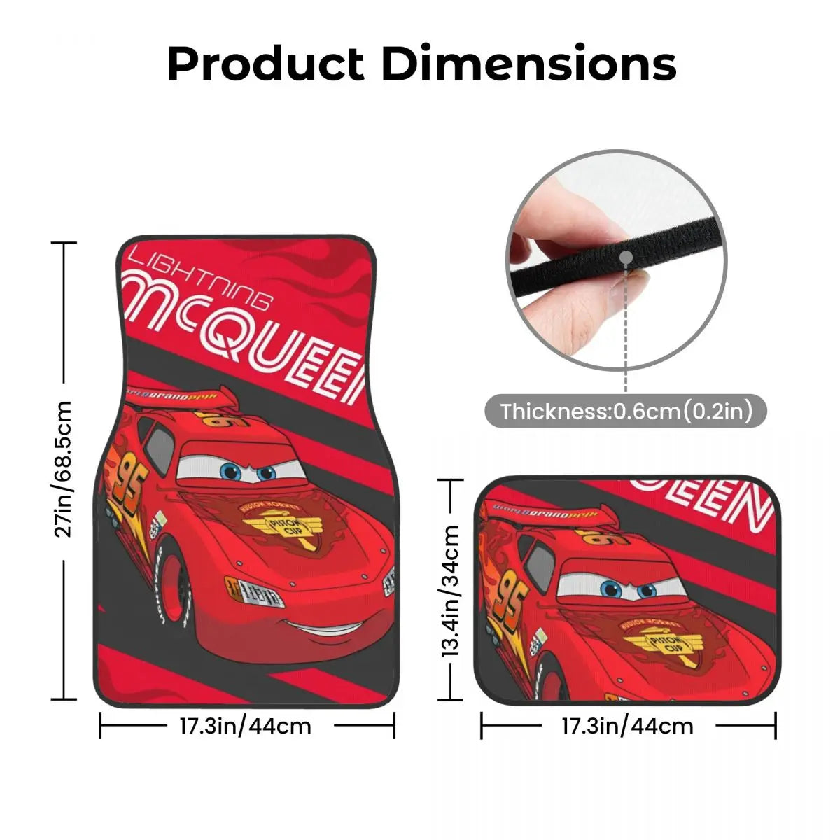 Tapis de Sol Cars pour Voiture - Rusteze
