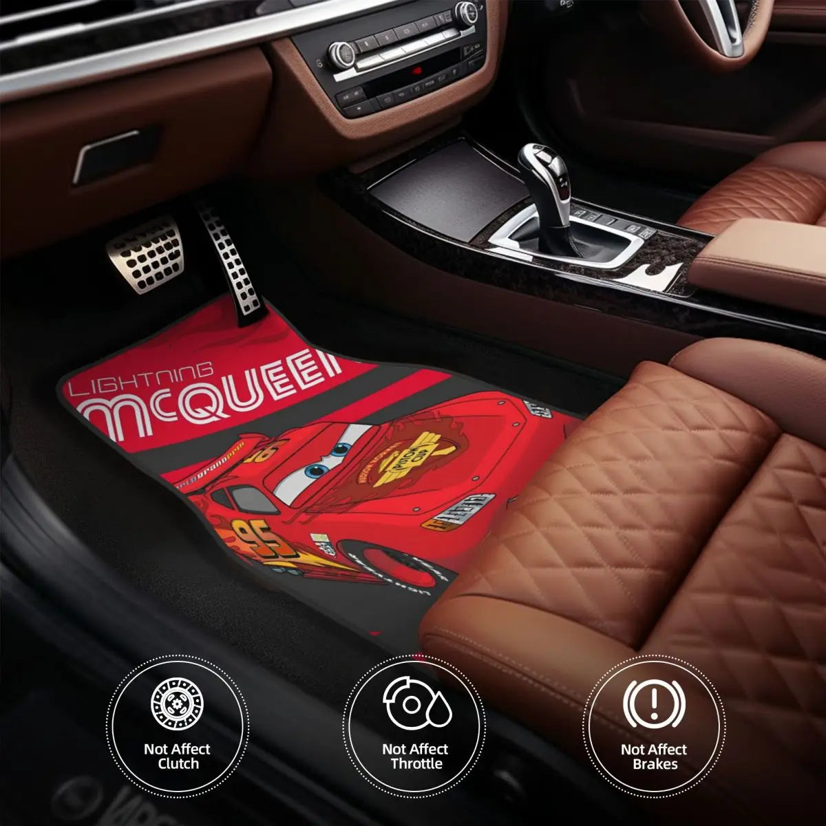 Tapis de Sol Cars pour Voiture - Sourire de McQueen